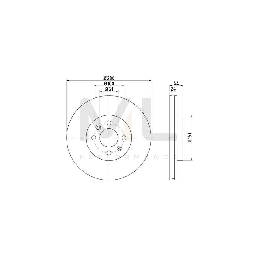 TEXTAR 92113900 Brake Disc Externally Vented, without wheel hub, without wheel studs | ML Performance Car Parts