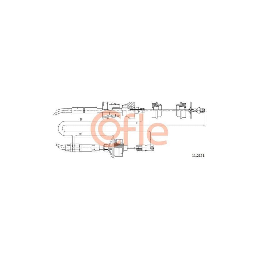 Cofle 11.2151 Clutch Cable For Citroën Xsara