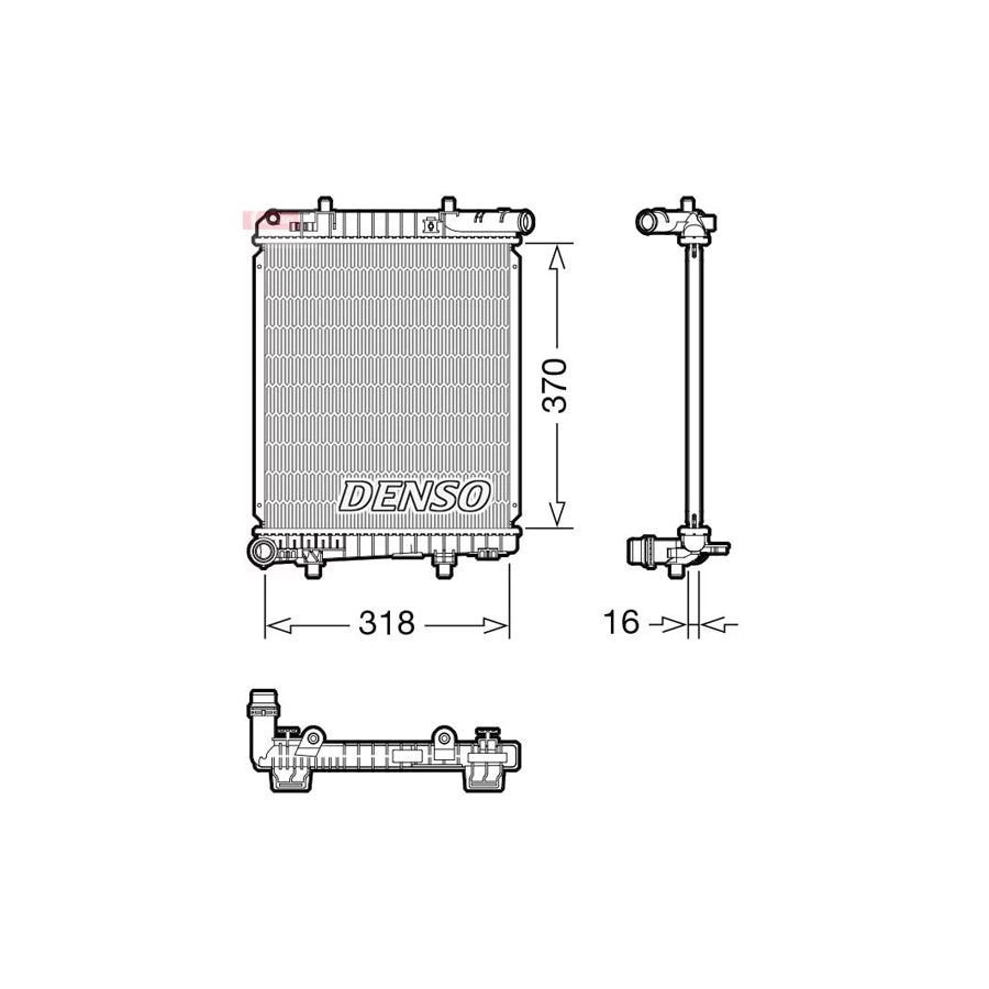 Denso DRM07062 Drm07062 Engine Radiator For Peugeot 108 Hatchback | ML Performance UK