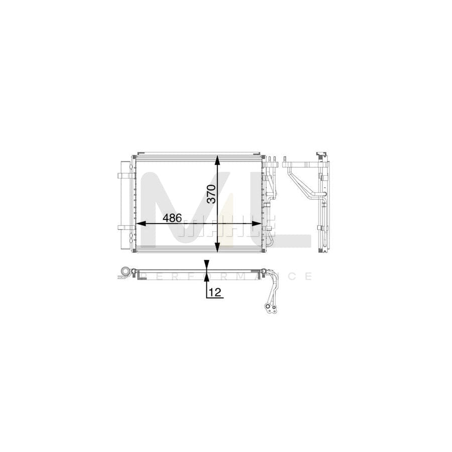 MAHLE ORIGINAL AC 60 000P Air conditioning condenser with dryer | ML Performance Car Parts