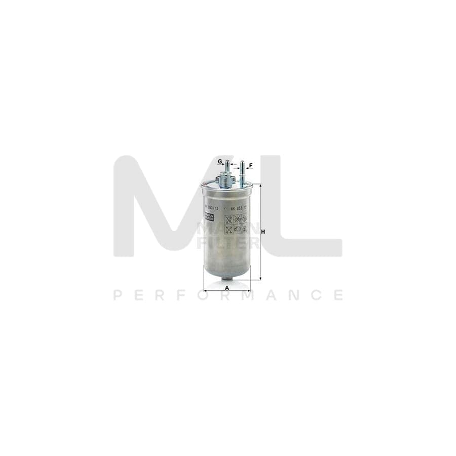 MANN-FILTER WK 853/13 Fuel filter for FORD MONDEO In-Line Filter | ML Performance Car Parts