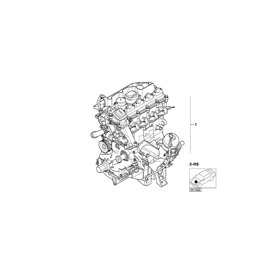 Genuine BMW 11007786178 E39 Exch. Short Engine 204D1 (Inc. 520d) | ML Performance UK Car Parts