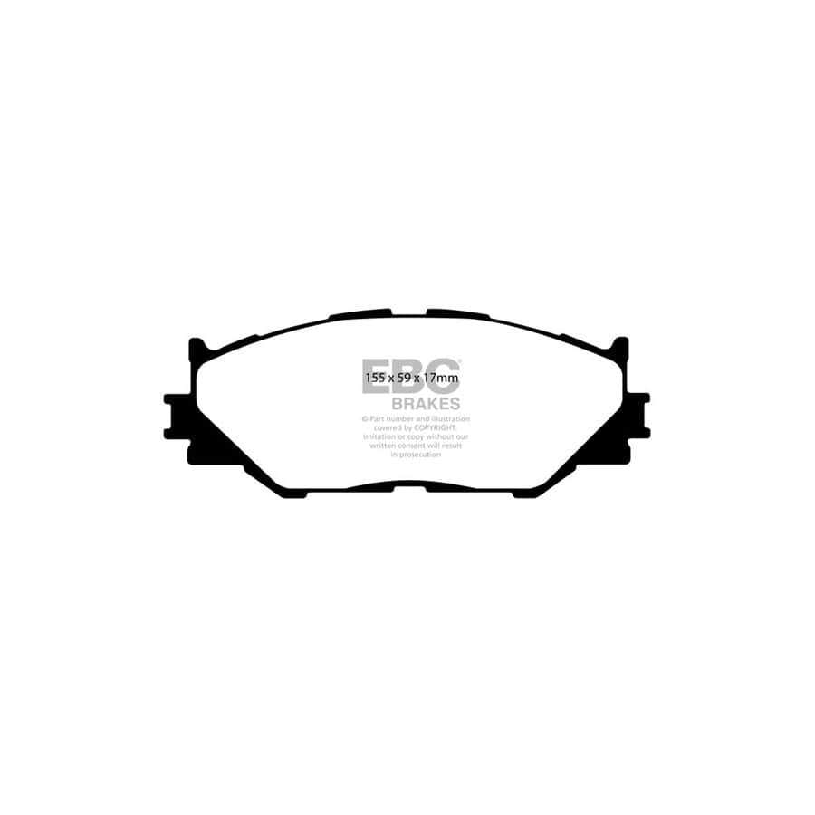 EBC PD07KF130 Lexus Redstuff Front Brake Pad & USR Disc Kit (Inc. IS200D, IS220D, IS250, IS300h) 2 | ML Performance UK Car Parts