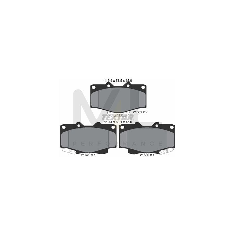 TEXTAR 2167904 Brake pad set with acoustic wear warning | ML Performance Car Parts