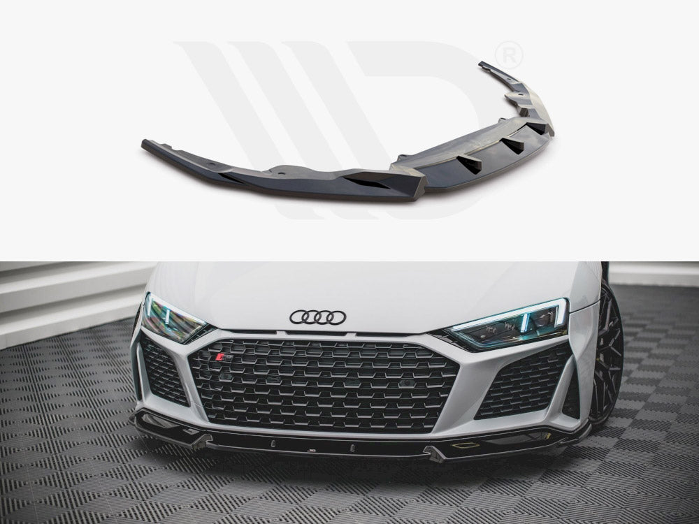 Maxton Design AU-R8-2F-FD1T+FD1RT Front Splitter V.1 Audi R8 MK2 Facelift | ML Performance UK Car Parts