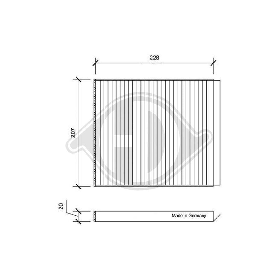 DIEDERICHS DCI0167 Pollen Filter | ML Performance UK Car Parts