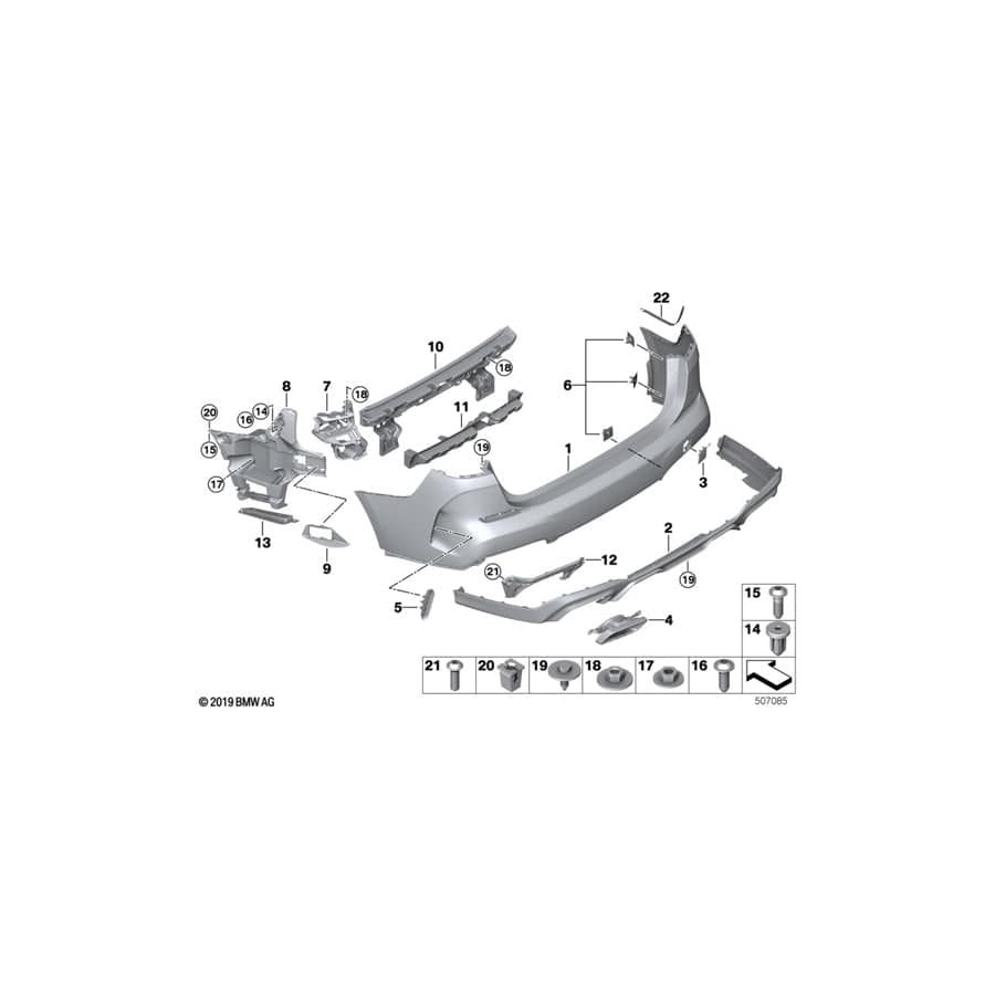 Genuine BMW 51128075453 F44 Guide For Bumper, Side, Left MSP (Inc. 218i, 228iX & 220d) | ML Performance UK Car Parts