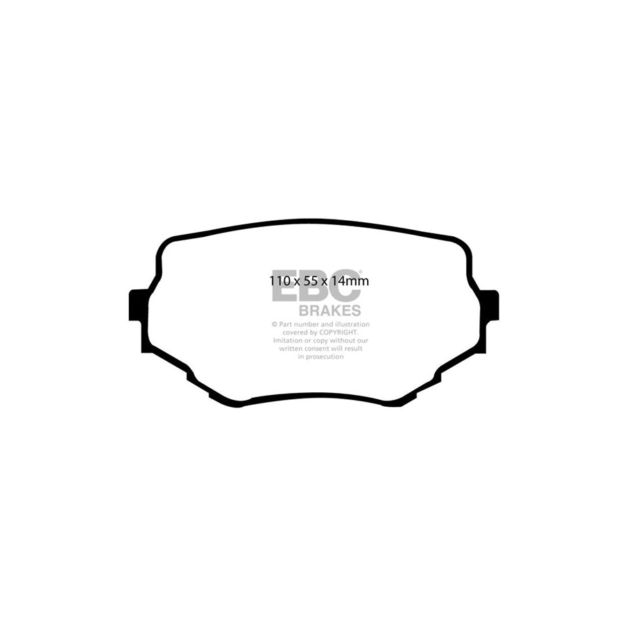 EBC PD01KF1405 Suzuki Grand Vitara Greenstuff Front Brake Pad & Plain Disc Kit  2 | ML Performance UK Car Parts