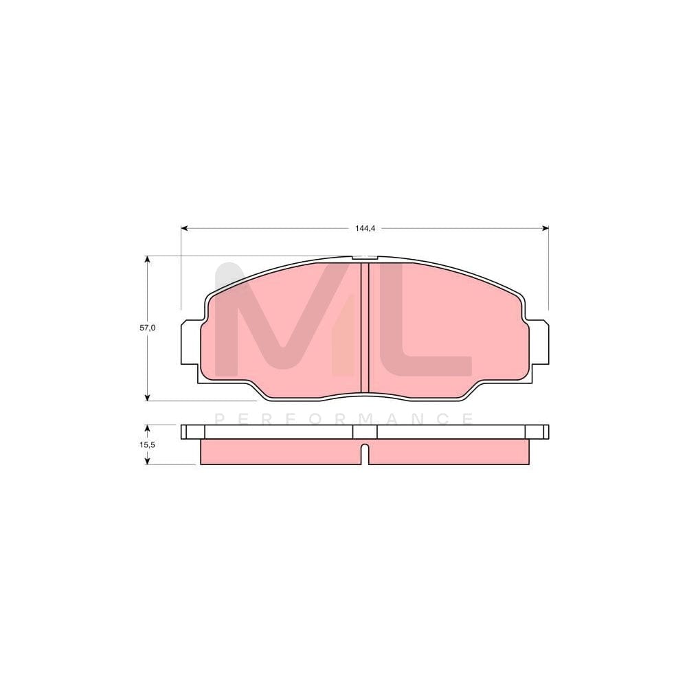 TRW Gdb1042 Brake Pad Set For Toyota Dyna Not Prepared For Wear Indicator | ML Performance Car Parts