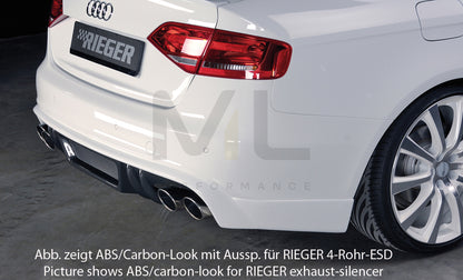 Rieger 00055513 Audi B8 B81 A4 Rear Diffuser 3 | ML Performance UK Car Parts