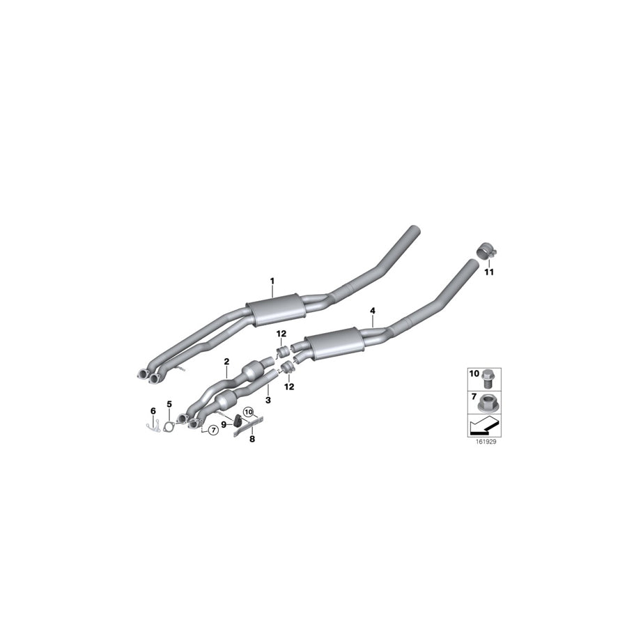 Genuine BMW 18207548742 E70 E71 Bracket, Front Muffler (Inc. X5 3.0si & X6 35iX) | ML Performance UK