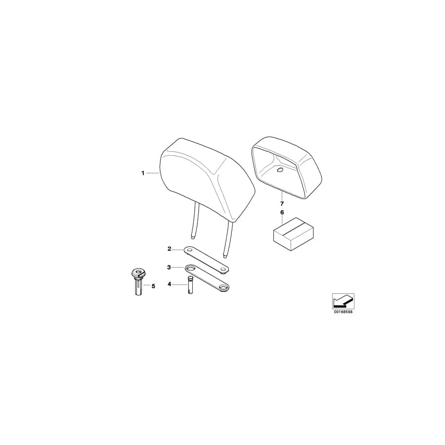 Genuine BMW 52109143898 E60 E61 Multi-Functional Headrest TABAK (Inc. 550i, 525d & 540i) | ML Performance UK Car Parts