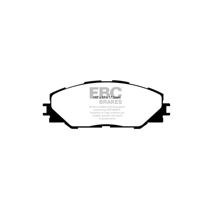 EBC DP61792 Toyota Greenstuff Front Brake Pads - Akebono Caliper (Inc. Harrier & Rav 4) 2 | ML Performance UK Car Parts