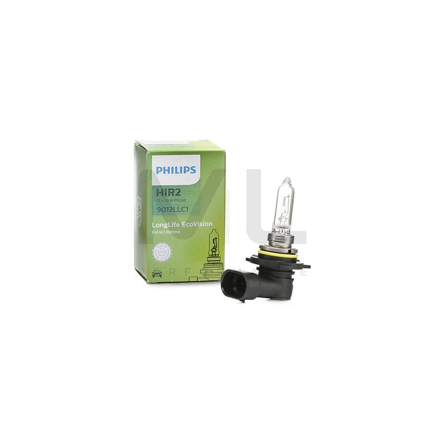 PHILIPS LongLife 9012LLC1 Bulb, spotlight HIR2 12V 55W PX22d 3700K Halogen | ML Performance Car Parts