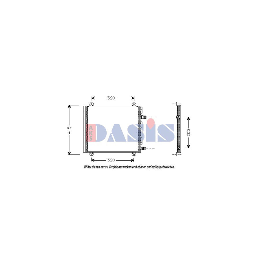 AKS Dasis 182480N Air Conditioning Condenser For Renault Twingo | ML Performance UK