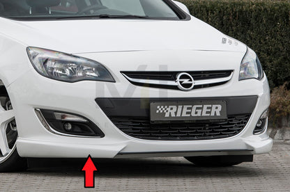 Rieger 00051320 Opel Astra J Front Splitter 1 | ML Performance UK Car Parts