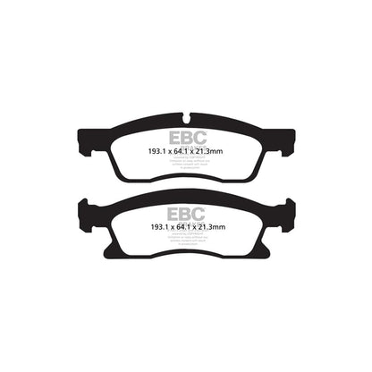 EBC PDKF2327 Dodge Durango Ultimax Front Brake Pad & Plain Disc Kit - ATE Caliper 2 | ML Performance UK Car Parts