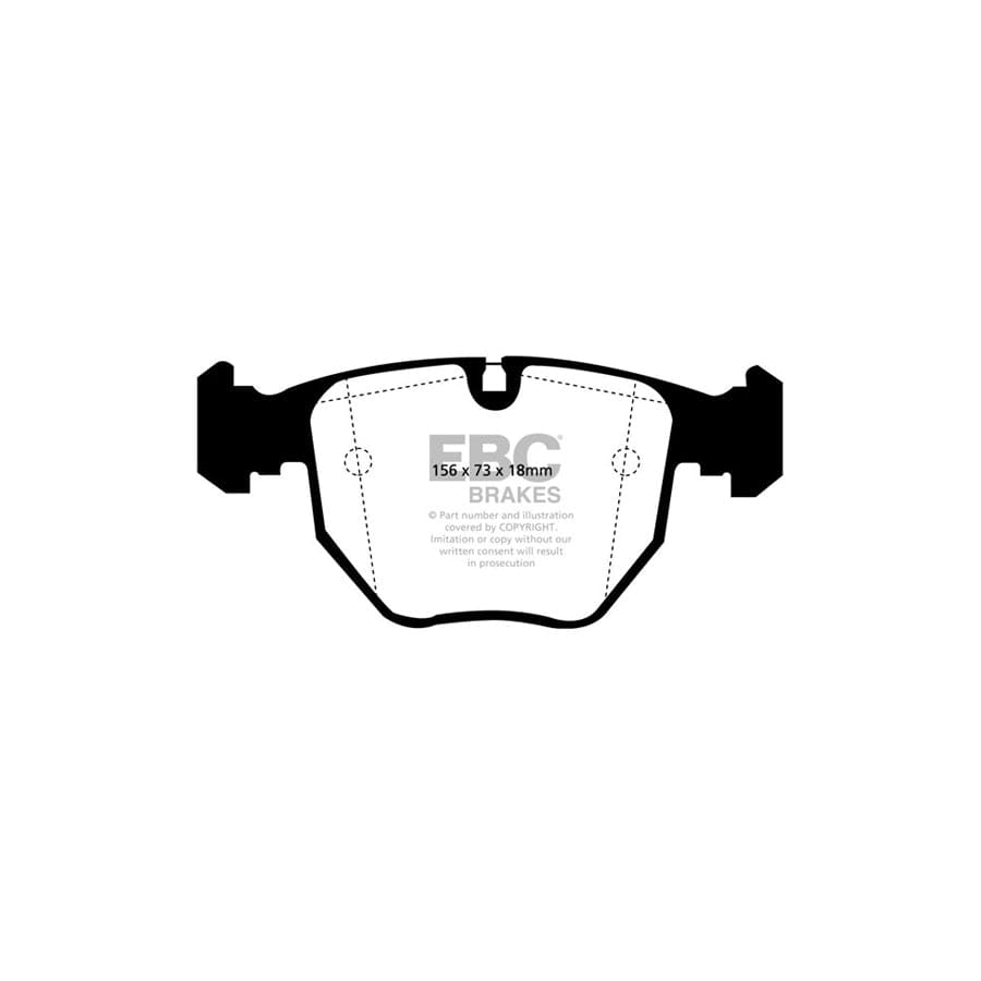 EBC PD08KF109 BMW E39 Yellowstuff Front Brake Pad & USR Disc Kit - ATE Caliper 2 | ML Performance UK Car Parts