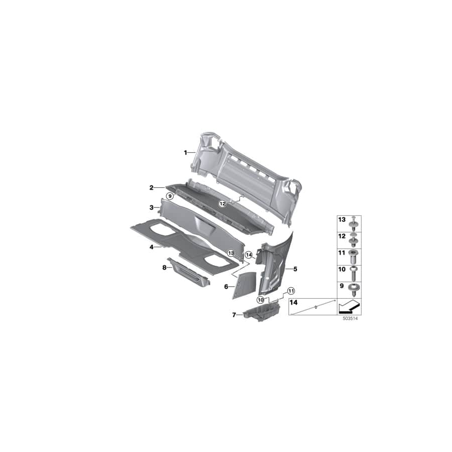 Genuine BMW 51477494232 I15 Removable Panel Storag.Compartment Front (Inc. i8) | ML Performance UK Car Parts