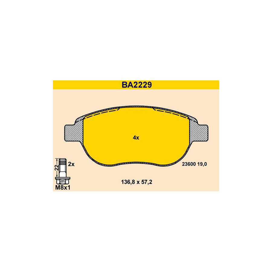 Barum BA2229 Brake Pad Set