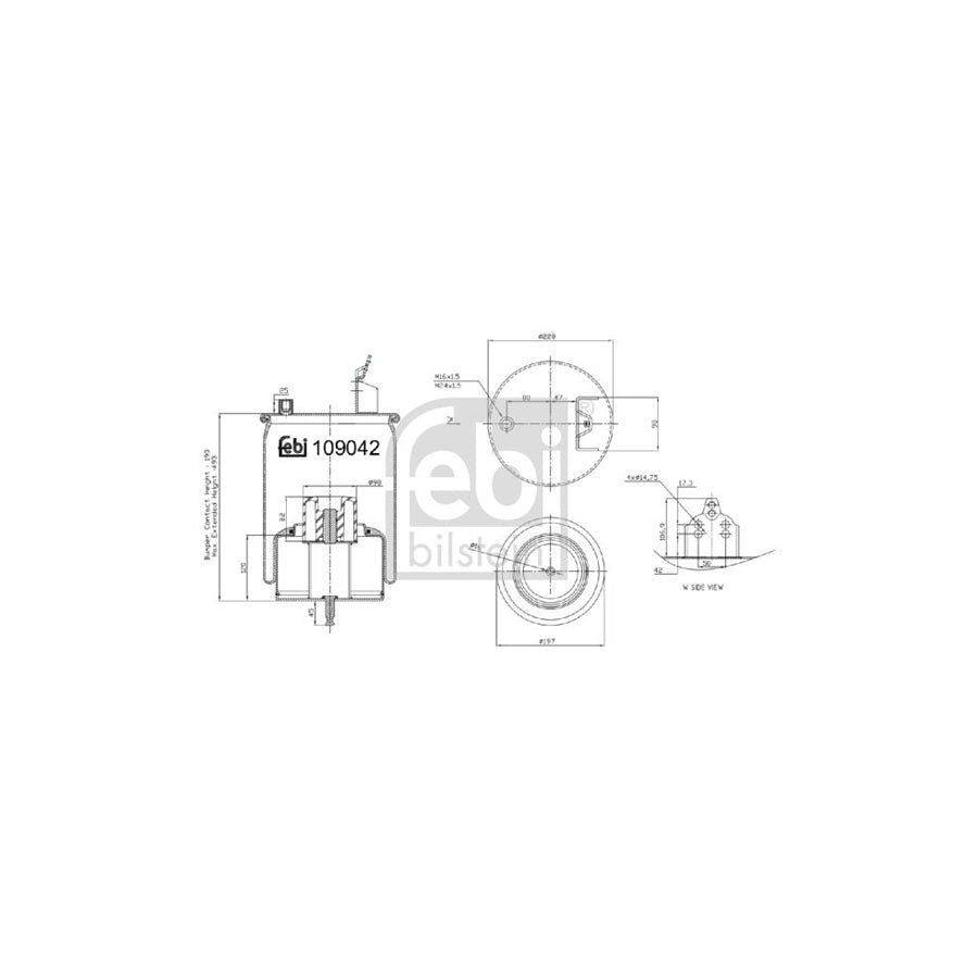 Febi Bilstein 109042 Boot, Air Suspension