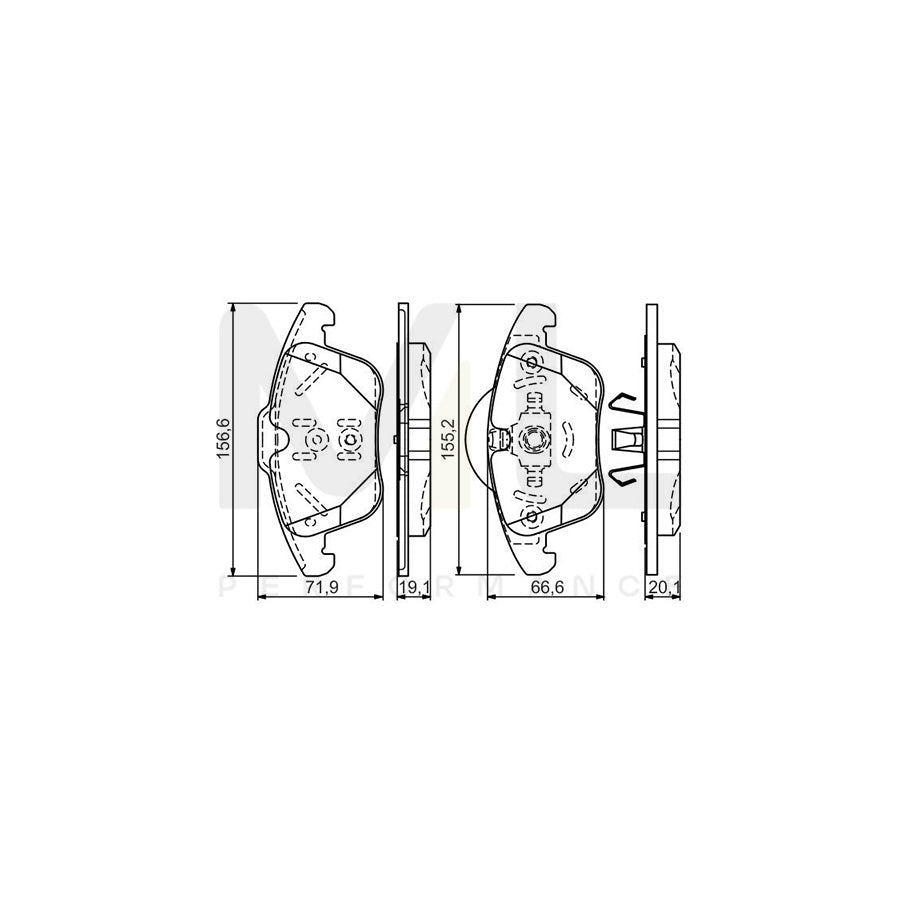 Bosch 0986Tb3184 Brake Pad Set  | ML Performance Car Parts