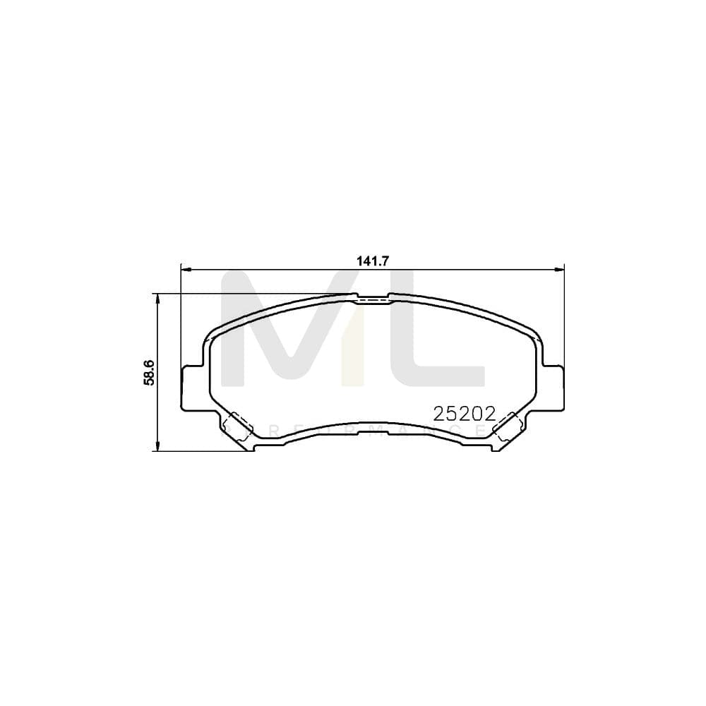 Hella 8DB 355 015-911 Brake Pad Set Incl. Wear Warning Contact | ML Performance Car Parts