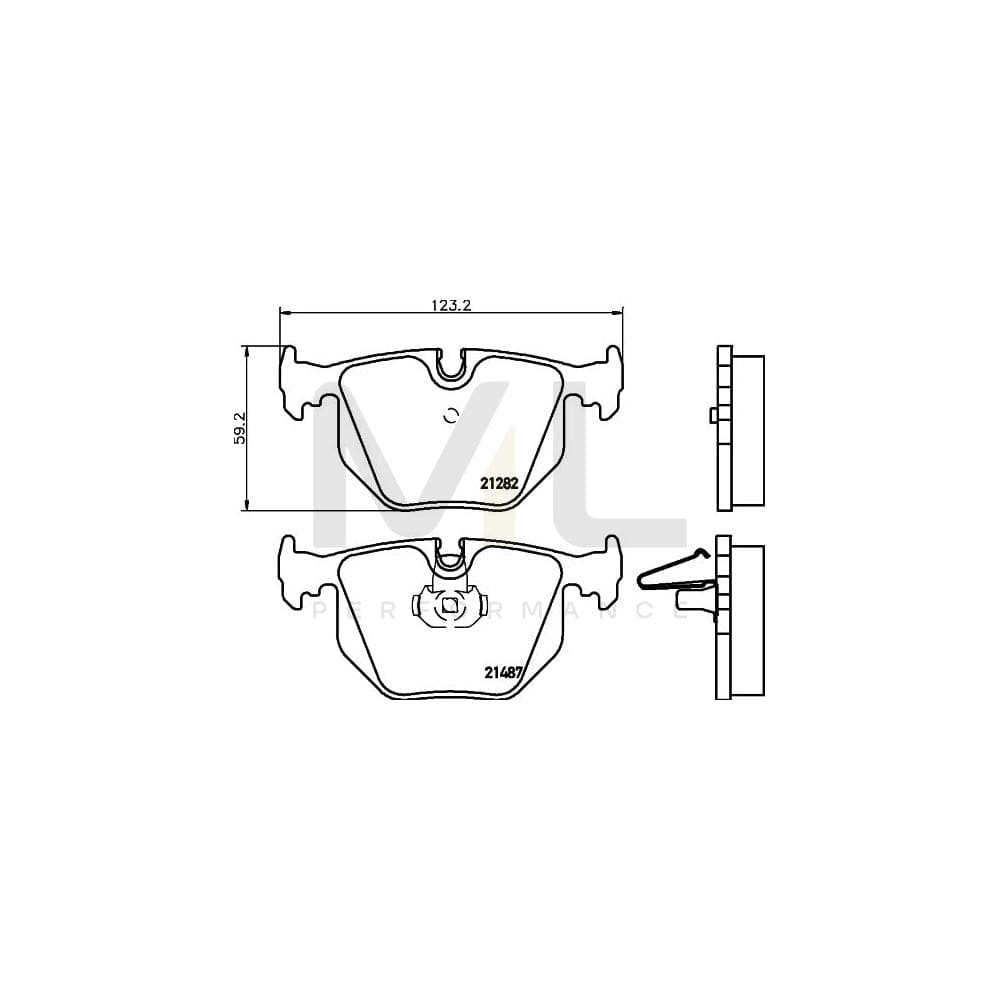 Hella 8DB 355 006-691 Brake Pad Set Prepared For Wear Indicator | ML Performance Car Parts