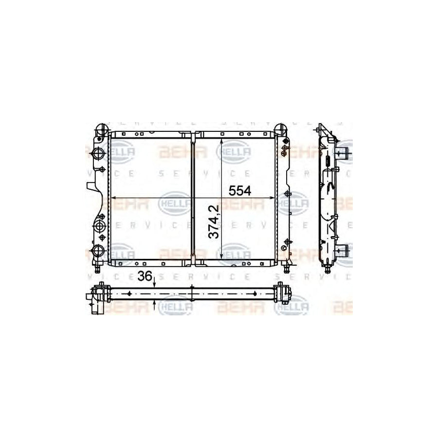 Hella 8MK 376 716-151 Engine Radiator