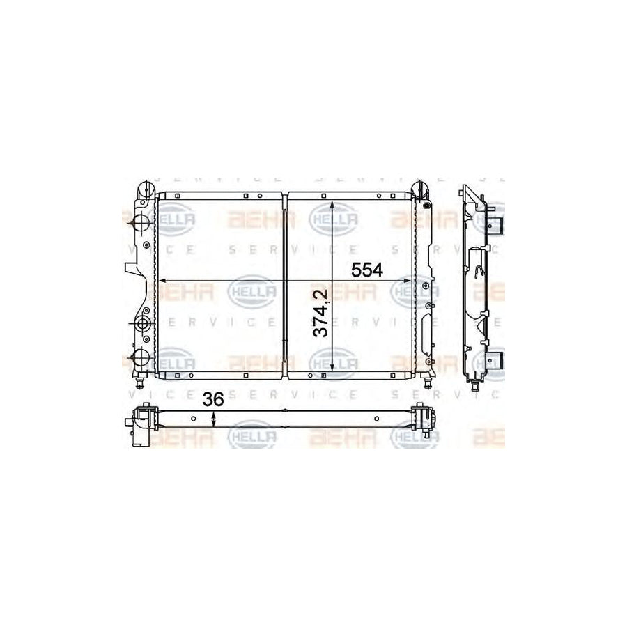 Hella 8MK 376 716-141 Engine Radiator