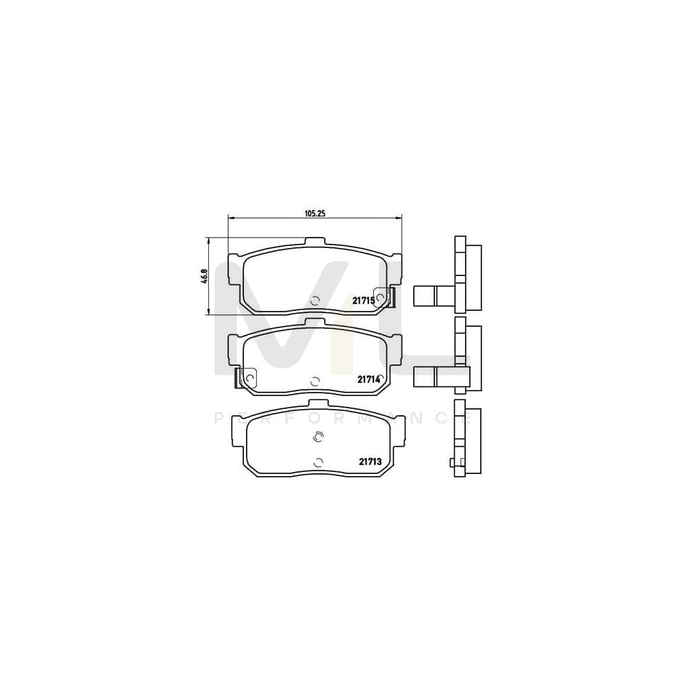 Brembo P 56 029 Brake Pad Set With Acoustic Wear Warning | ML Performance Car Parts