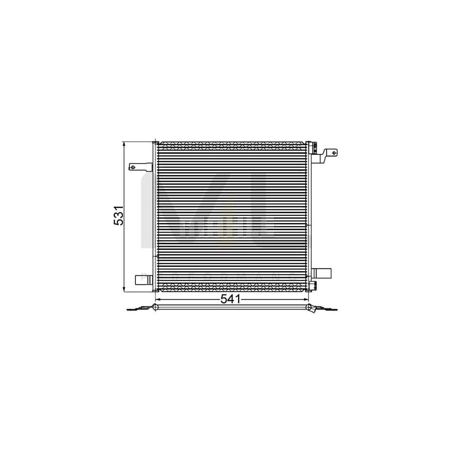 MAHLE ORIGINAL AC 259 001S Air conditioning condenser suitable for MERCEDES-BENZ ML-Class (W163) without dryer | ML Performance Car Parts