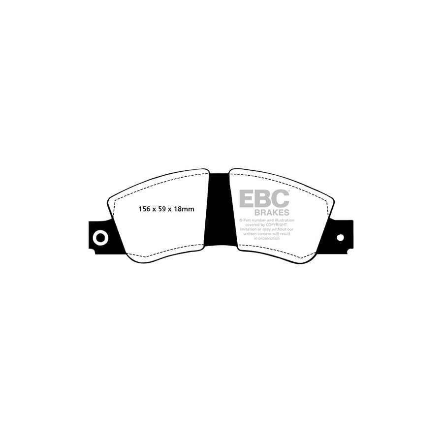 EBC DP267 Fiat Renault Ultimax Front Brake Pads - Bendix Caliper (Inc. 130, 30, Trafic) 2 | ML Performance UK Car Parts