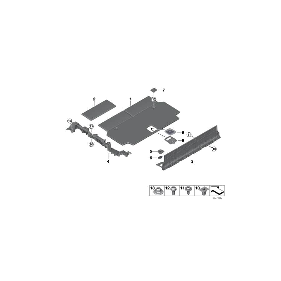 Genuine BMW 51477483975 G07 Floor Carpet, Luggage Compartment ANTHRAZIT (Inc. X7 50iX, X7 30dX & X7 40iX) | ML Performance UK Car Parts