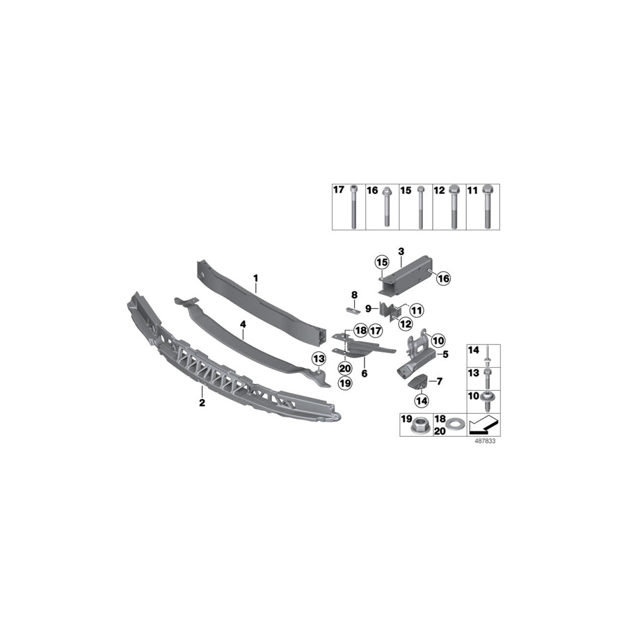 Genuine BMW 51628431781 Mount, Bumper, Front, Top (Inc. M4 GT4) | ML Performance UK