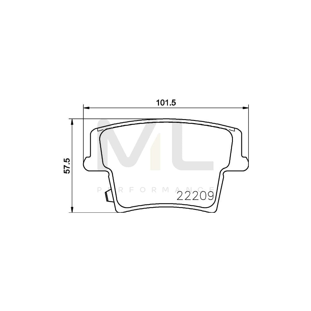 Hella 8DB 355 023-101 Brake Pad Set With Acoustic Wear Warning, With Accessories | ML Performance Car Parts