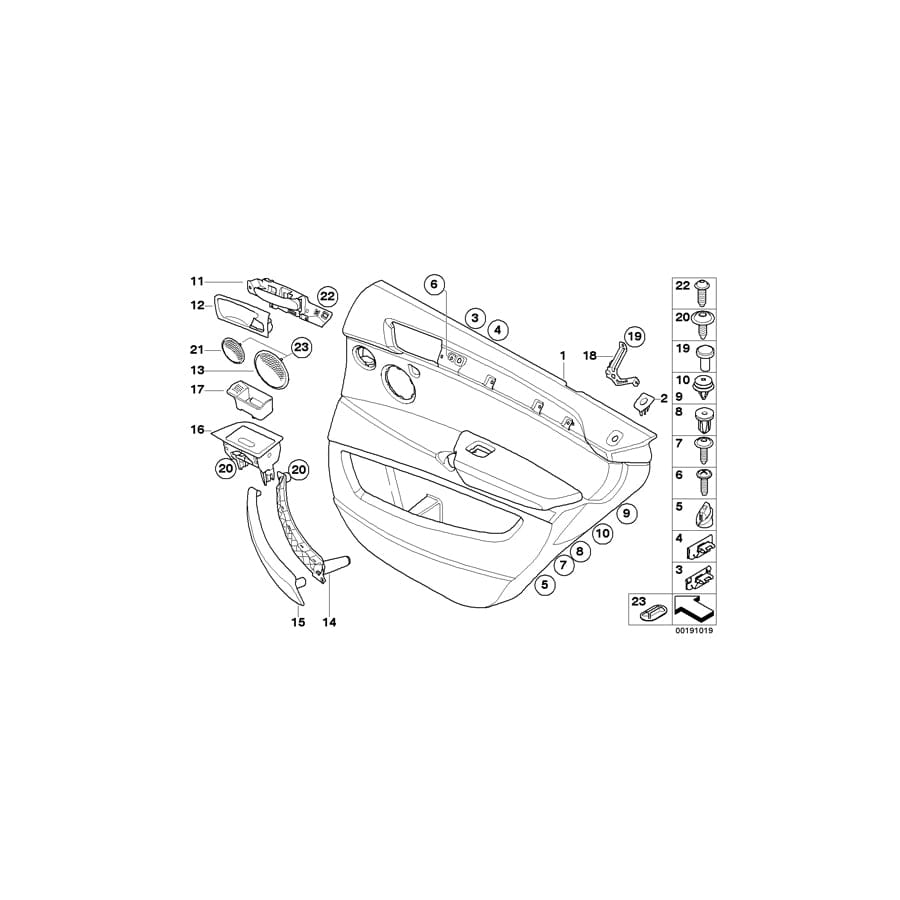 Genuine BMW 51429133620 E70 Door Lining Leather Rear Right TABAK (Inc. X5 4.8i, X5 3.0sd & X5 3.0d) | ML Performance UK Car Parts