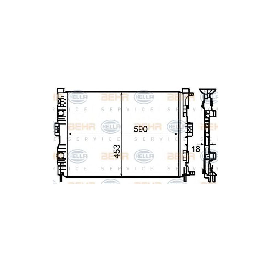 Hella 8MK 376 781-131 Engine Radiator