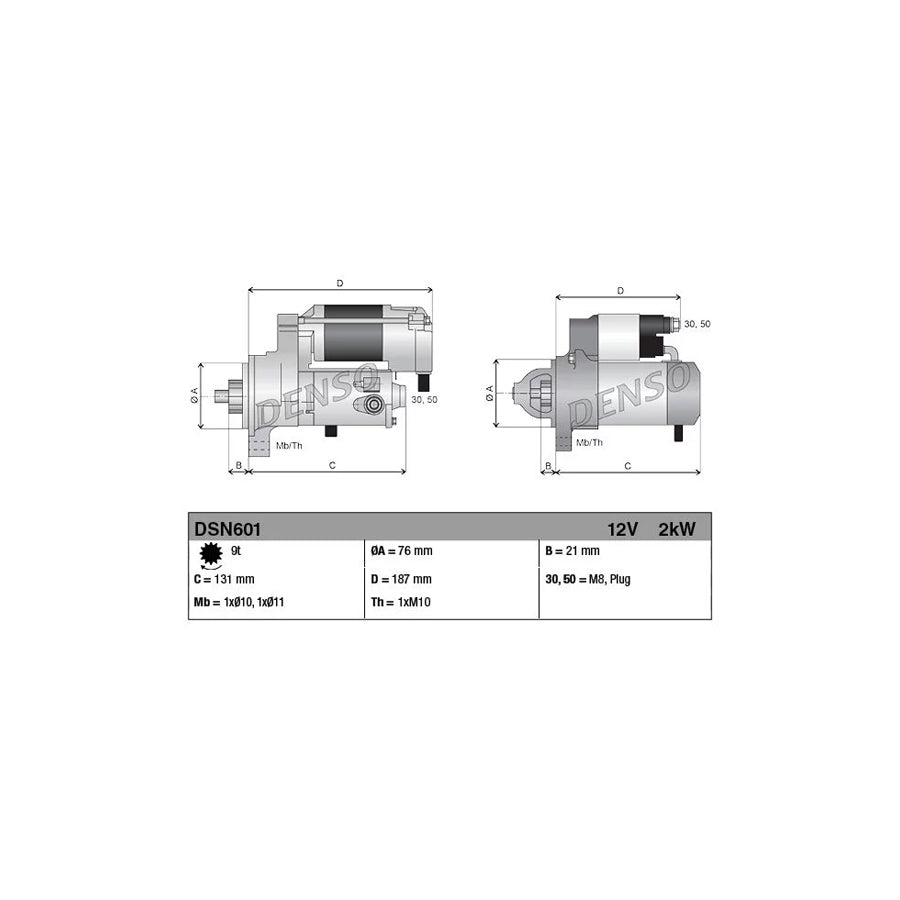 Denso DSN601 Dsn601 Starter Motor | ML Performance UK