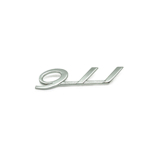 Genuine Porsche 911 - Angled Chrome Badge For Porsche 911 1965-66 | ML Performance UK Car Parts