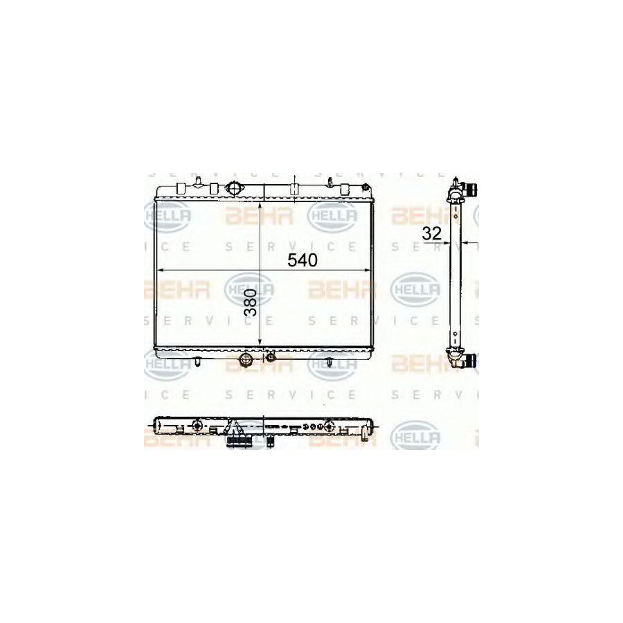 Hella 8MK 376 781-111 Engine Radiator