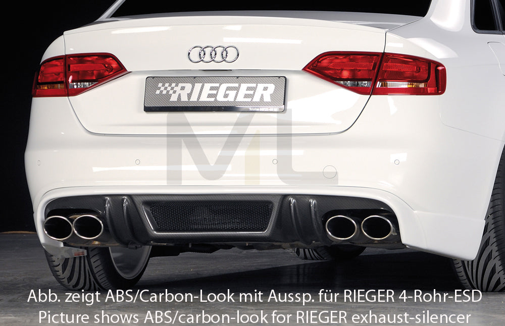 Rieger 00055513 Audi B8 B81 A4 Rear Diffuser 1 | ML Performance UK Car Parts