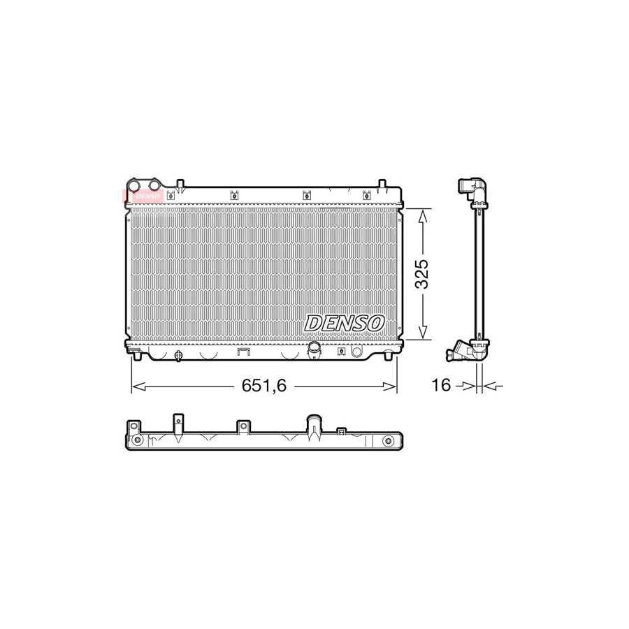 Denso DRM40055 Drm40055 Engine Radiator For Honda Jazz Hatchback (Gd, Ge3, Ge2) | ML Performance UK