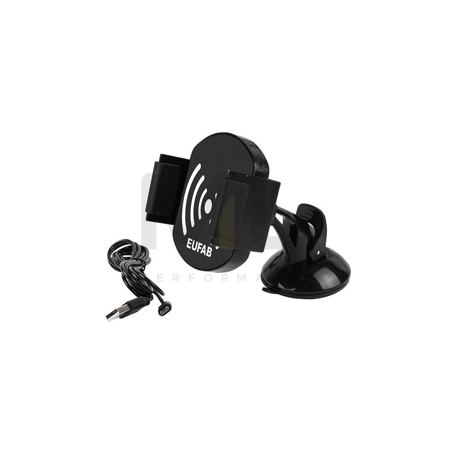 EUFAB 16458 Car phone holder 85 mm, with ball joint, with charger, windscreen, universal 360° | ML Performance Car Parts