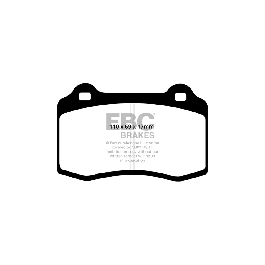 EBC PD13KF402 Lancia Delta Integrale Yellowstuff Front Brake Pad & GD Disc Kit - Girling/TRW Caliper 2 | ML Performance UK Car Parts