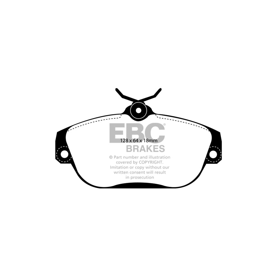 EBC DP41095R Volvo Yellowstuff Front Brake Pads - ATE/Girling/TRW Caliper 2 | ML Performance UK Car Parts