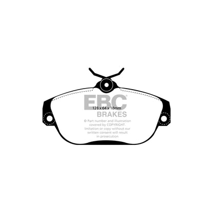 EBC DP41095R Volvo Yellowstuff Front Brake Pads - ATE/Girling/TRW Caliper 2 | ML Performance UK Car Parts