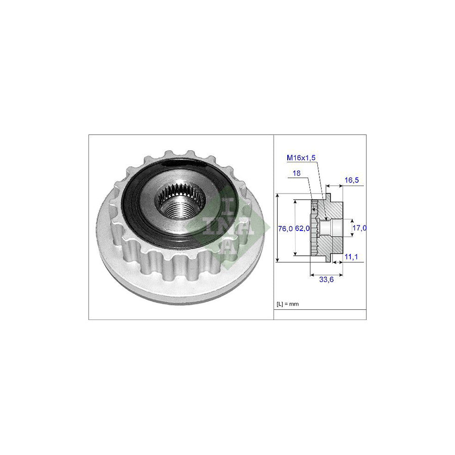 Ina 535 0118 10 Alternator Freewheel Clutch | ML Performance UK Car Parts