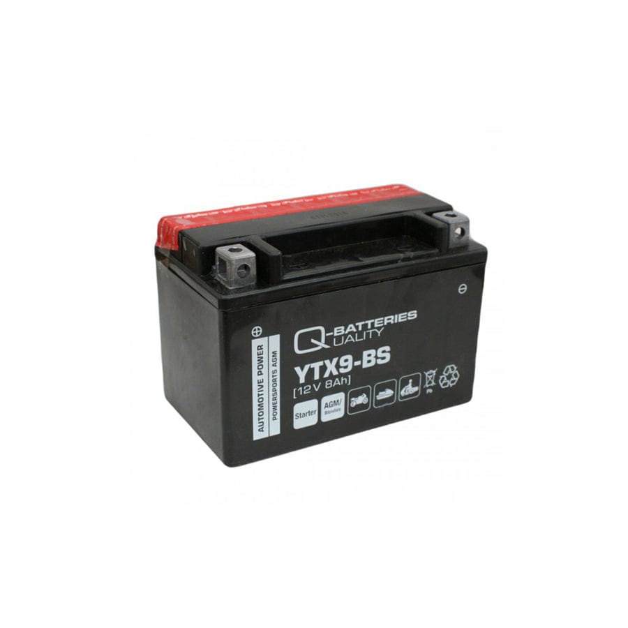 Q-Batteries Motorcycle battery YTX9BS AGM 50812 12V 8Ah 120A | ML Performance UK Car Parts