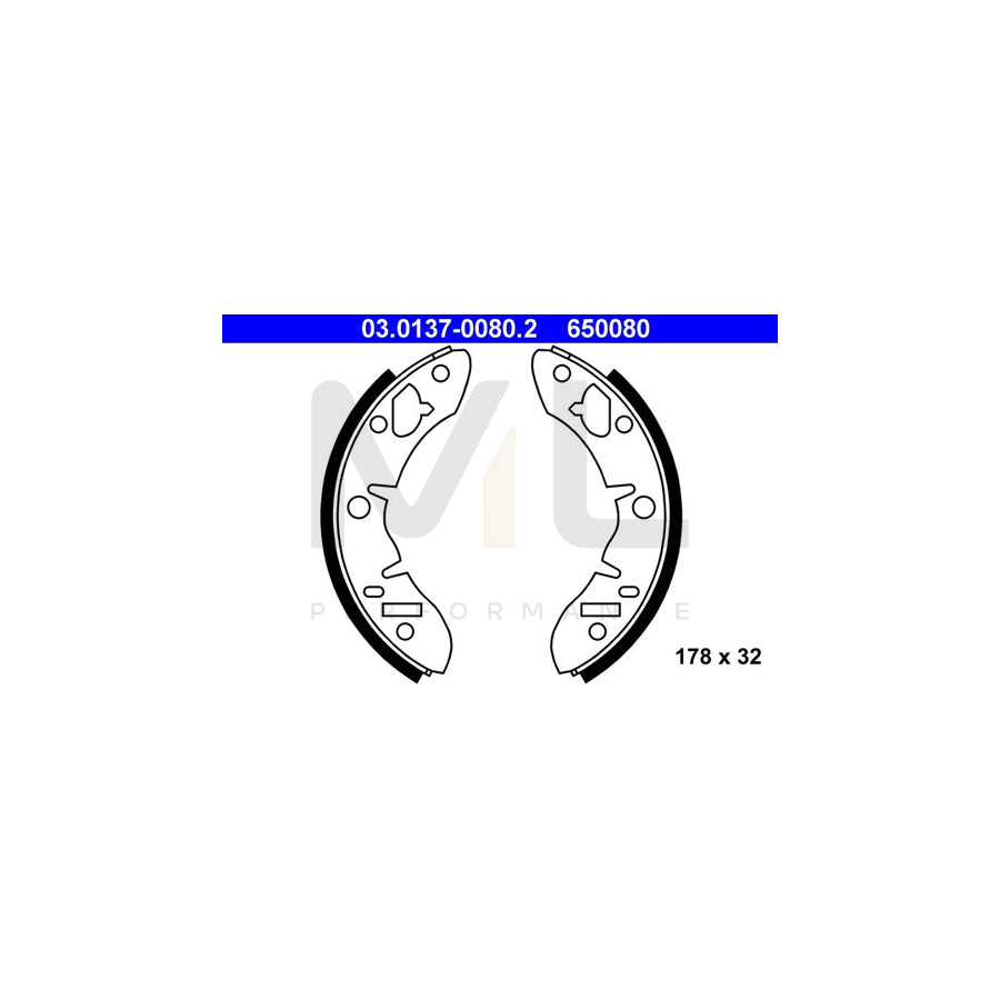 ATE 03.0137-0080.2 Brake Shoe Set | ML Performance Car Parts